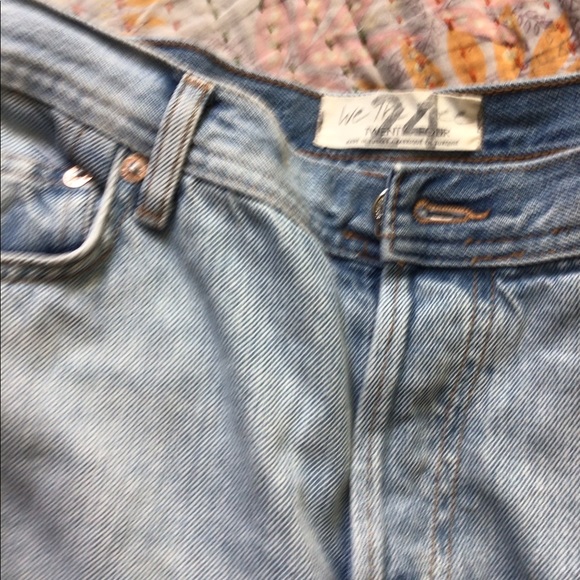 Free People straight leg relaxed distressed hem jean - Picture 4 of 4